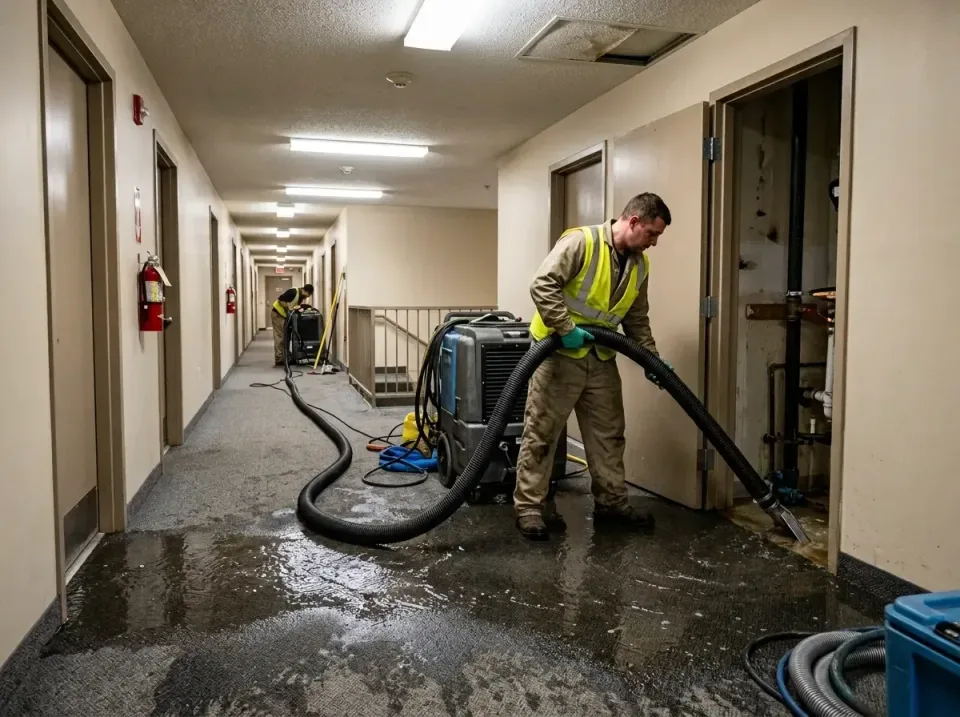 multi-unit-apartment-hallway-f-005 — frequently asked questions, Emergency Burst Pipe Water Extraction & Removal in Hammonto…